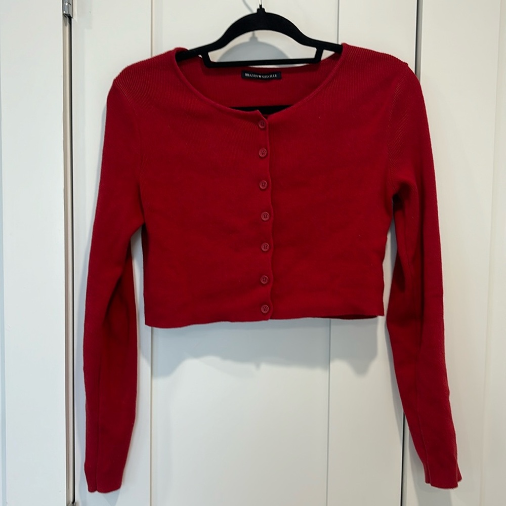 Brandy Melville Athelia cardigan red